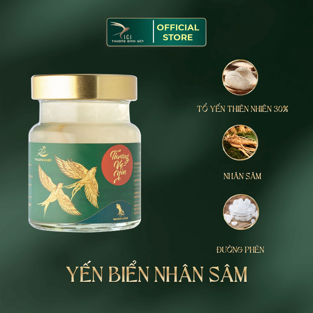 Tổ Yến Chưng Nhân sâm CiCi Thượng Đỉnh Yến hũ 70ml 30% yến sào Khánh Hòa nguyên chất bổ dưỡng tốt cho sức khoẻ