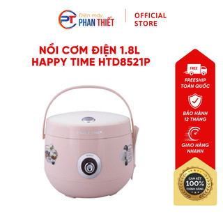 Nồi cơm điện happy time htd8521p 1.8l lòng nồi chống dính vỏ nhựa cao cấp bền đẹp giữ cơm nóng lâu