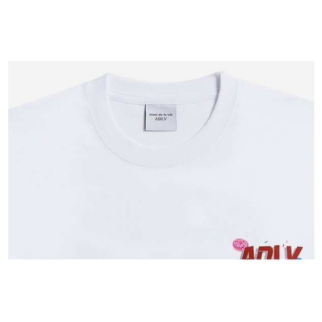 Áo thun ngắn tay cổ tròn ADLV Red Big Logo Donut White Trắng ADLV Unisex
