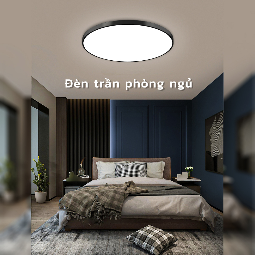 Đèn led âm trần tròn 3 màu 40W, kiểu dáng mỏng, màu trắng tinh khiết, ánh sáng trắng, màu ấm.