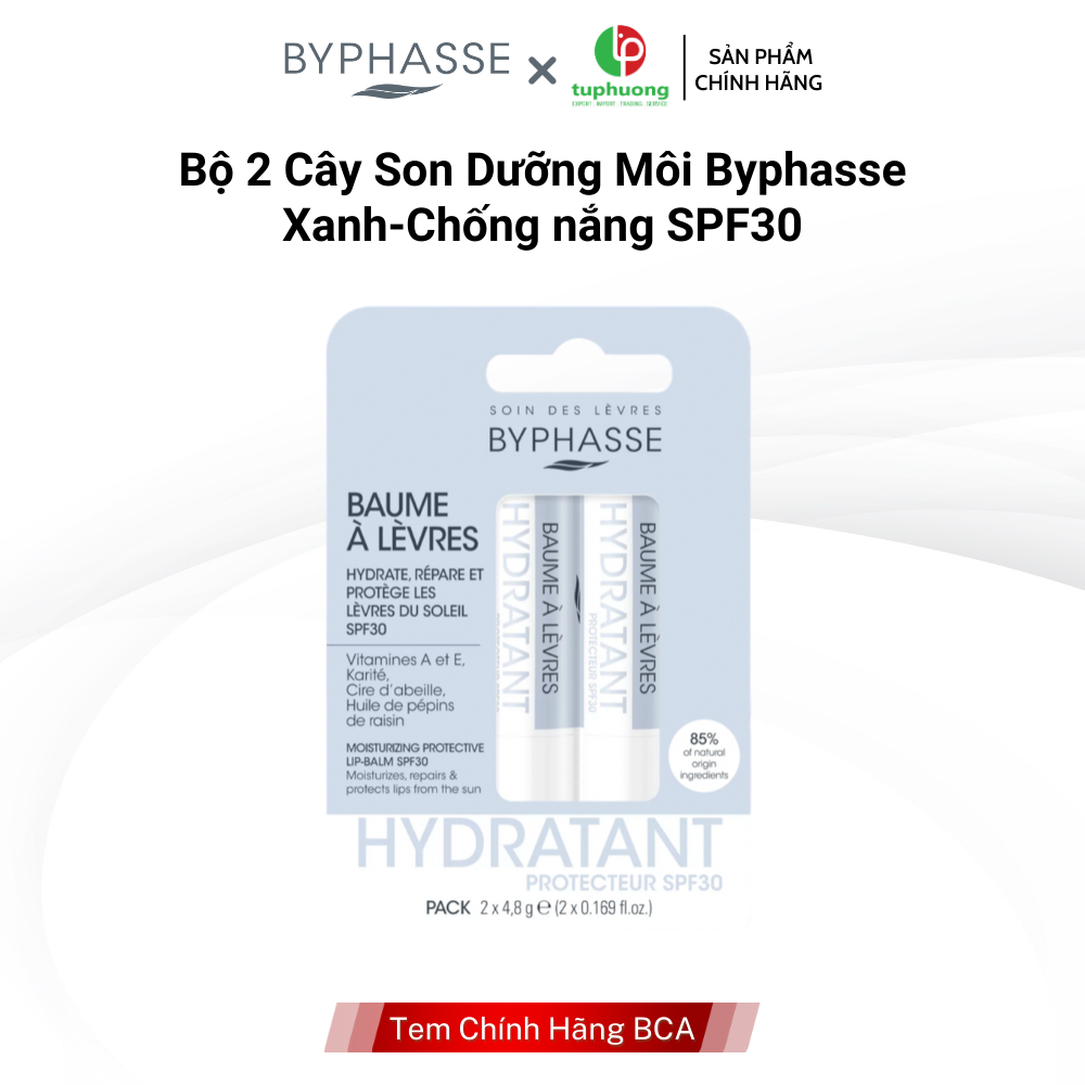 Son dưỡng môi Byphasse xanh – chống nắng SPF 30
