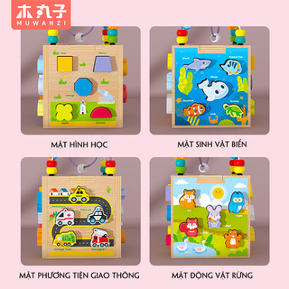 Hộp thả hình - Luồn hạt đa năng (Đồ chơi GIÁO DỤC MONTESSORI thông minh)