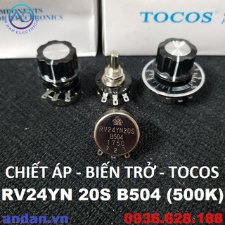 Chiết áp - biến trở rv24yn20s - tocos b102 1k, b202 2k, b502 5k, b103 10k, b203 20k, b503 50k, b104 100k, b504 500k