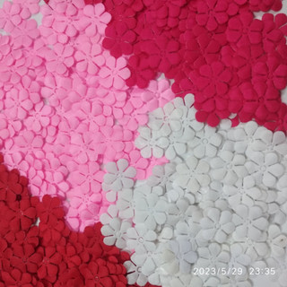 100 Hoa vải size 1.7cm - Trộn nhiều màu, Thích hợp trang trí thiệp, phong thư, bưu thiếp, bao thư, bao lì xì.....