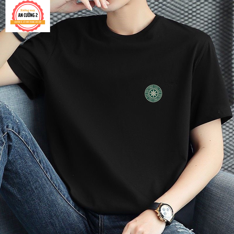 Áo thun nam, áo phông nam tay ngắn cổ tròn chất cotton, dày dặn thoáng mát ATC05 - Xưởng may An Cường 2