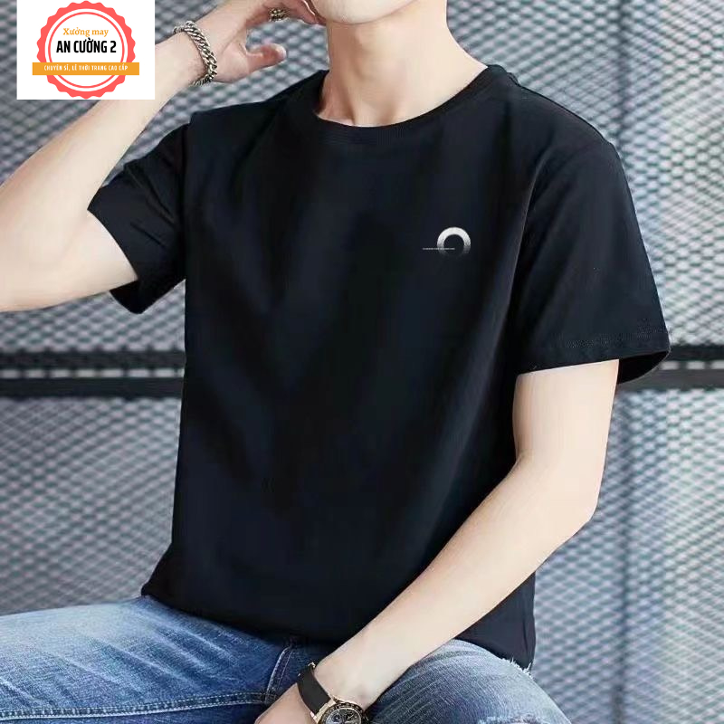 Áo thun nam, áo phông nam tay ngắn cổ tròn chất cotton, dày dặn thoáng mát ATC01 - Xưởng may An Cường 2