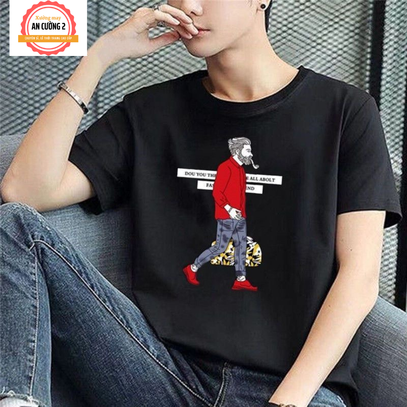 Áo thun nam, áo phông nam tay ngắn cổ tròn chất cotton, dày dặn thoáng mát  ATC03 - Xưởng may An Cường 2