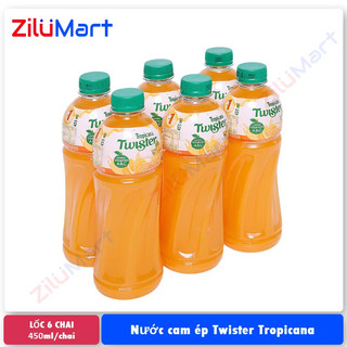 Nước cam ép Twister Tropicana (lốc 6 chai) loại 450ml