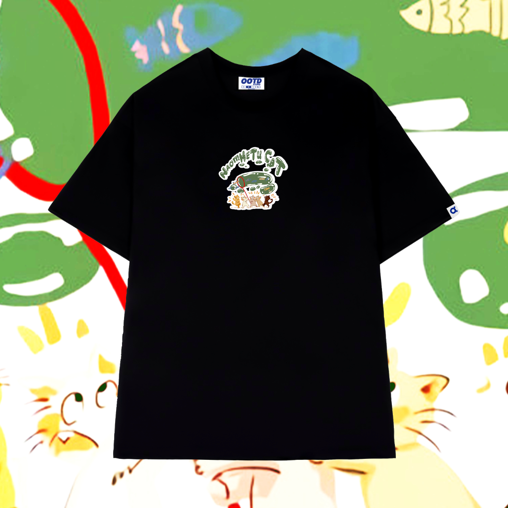 Áo thun NaughtyCat Basic Tee phông nam nữ tay lỡ [WAVE 49]