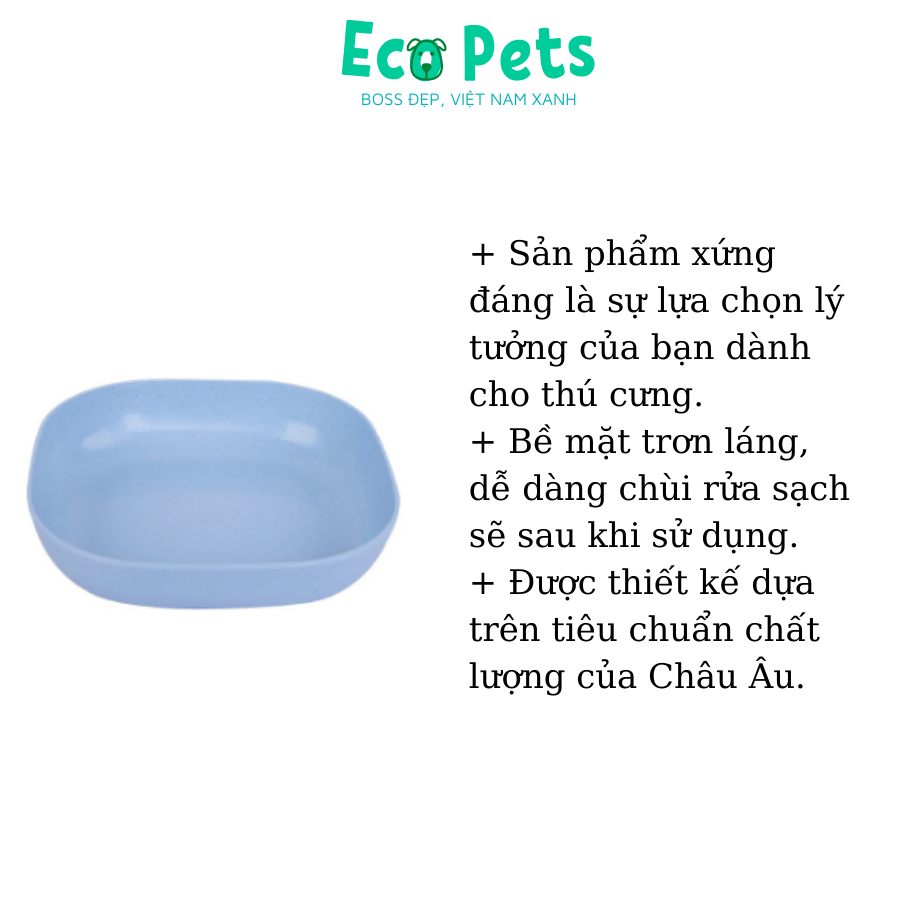 Bát ăn chó mèo ECOPETS chia khẩu phần tiện lợi chén ăn cao cấp chó mèo phụ kiện chén ăn thú cưng  nhỏ gọn an toàn