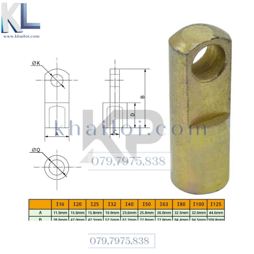 Đầu I xi lanh hơi SC -Đầu xi lanh khí nén