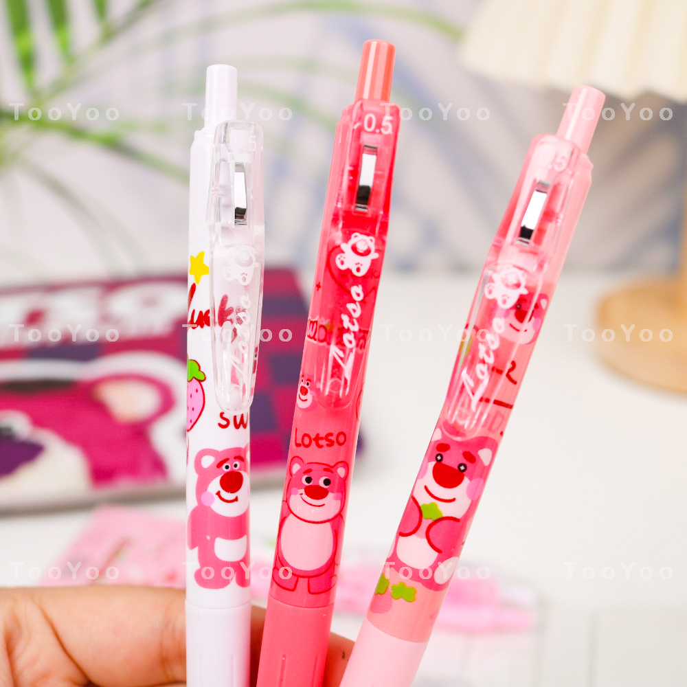 Set 6 bút bi Gấu dâu Lotso mực đen dễ thương cute TooYoo BK00166