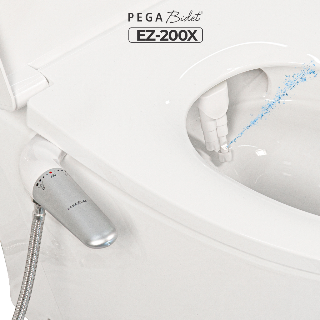 Vòi Xịt Rửa Vệ Sinh Thông Minh PEGA Bidet EZ-200X Gắn Bồn Cầu Công Nghệ Mới, Siêu Mỏng 2 Vòi Rửa - Thương Hiệu Mỹ
