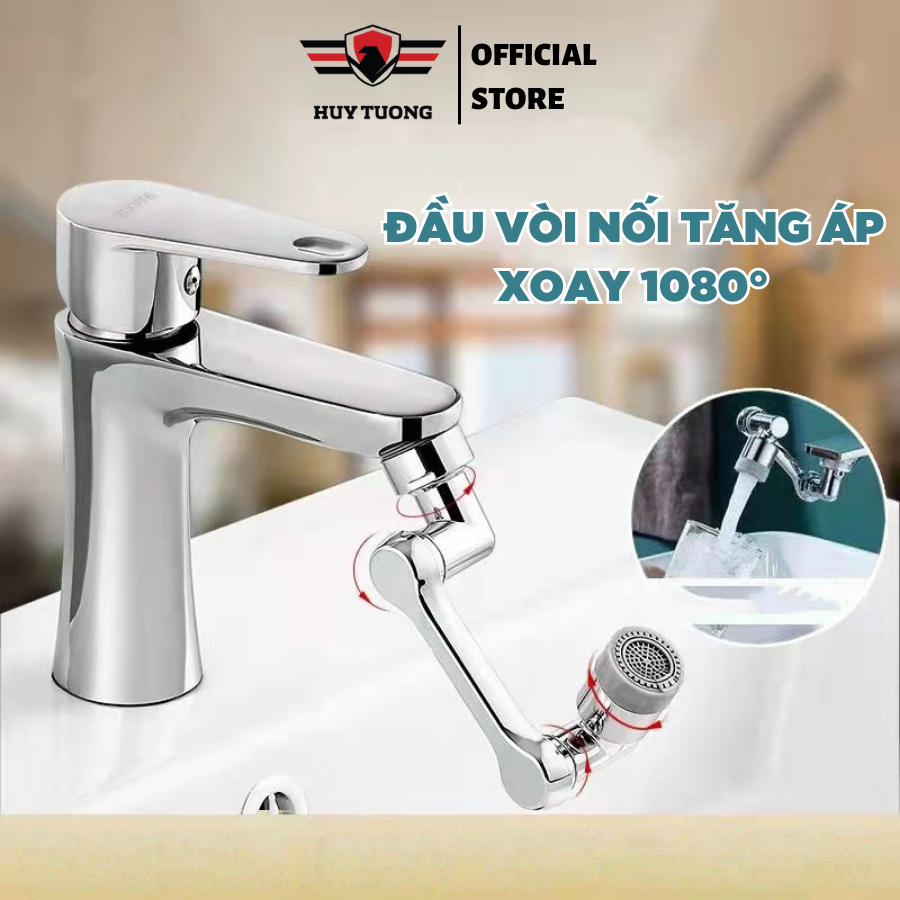 Đầu vòi nối rửa chén thông minh, vòi nối 3 khớp xoay 1080 độ có 2 chế độ nước - Huy Tưởng Trading