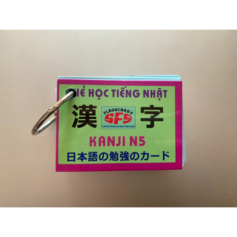Flashcard Kanji N5 - Thẻ học kanji N5 có ép plastic chống nước