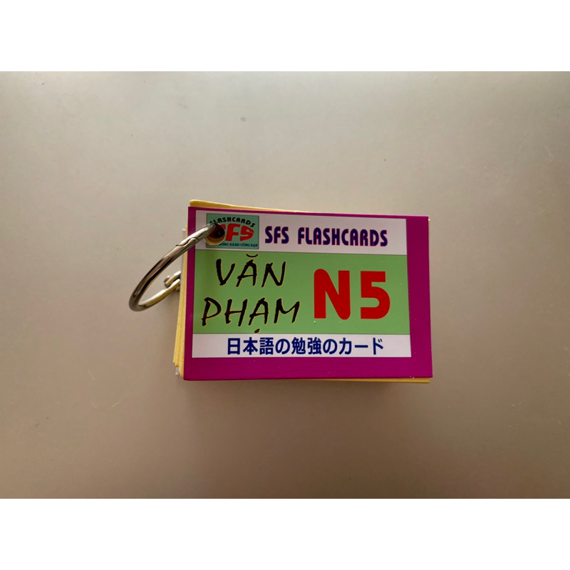 Flashcard ngữ pháp N5- thẻ ngữ pháp N5 có ép plastic chống nước