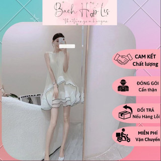 ( Có sẵn) Set Váy Hai Mảnh Tiểu Thư  Xòe Chất Liệu Tơ Mềm Siêu Xinh (Hàng Cao Cấp)