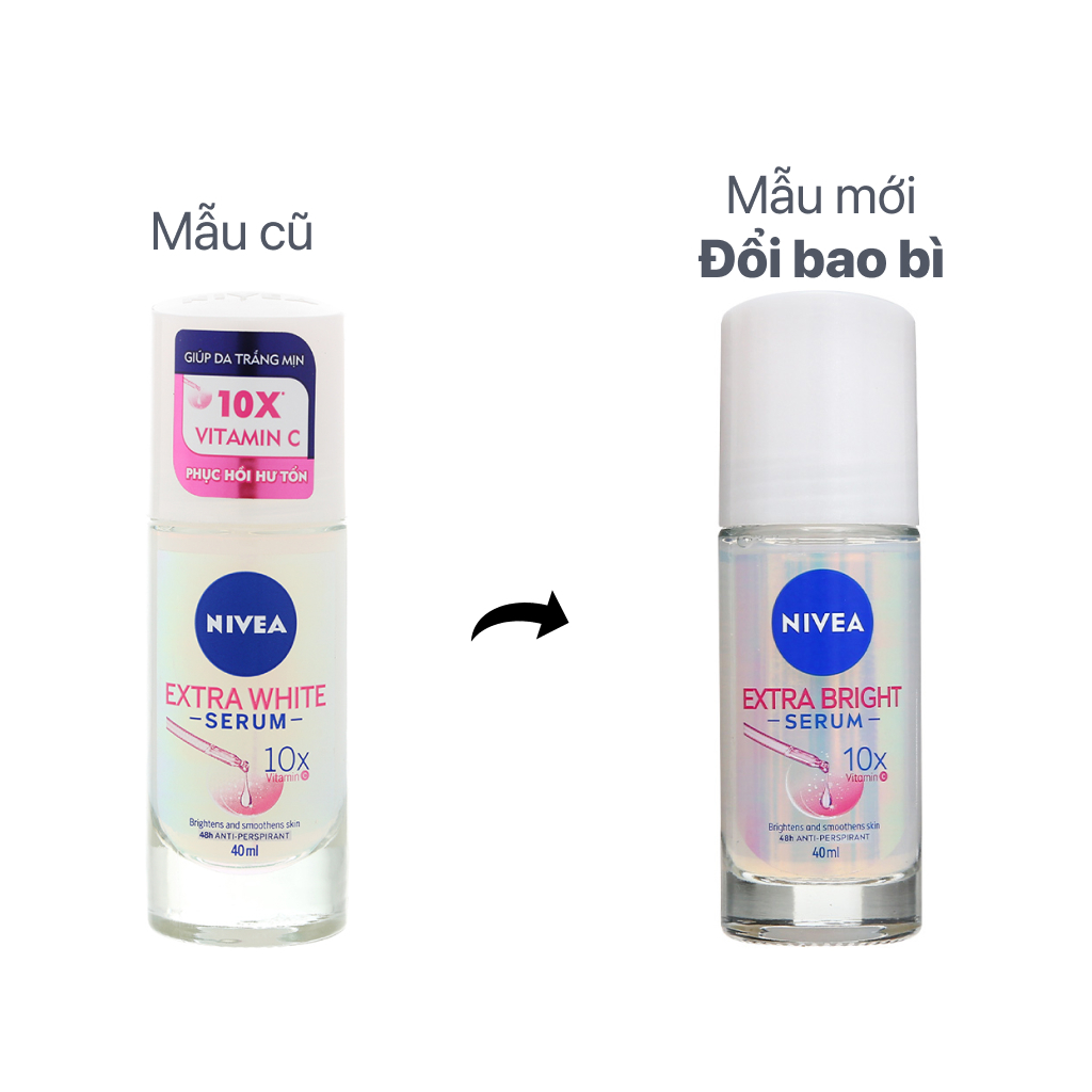Lăn Ngăn Mùi Nữ Serum Trắng Mịn Nivea 40ml