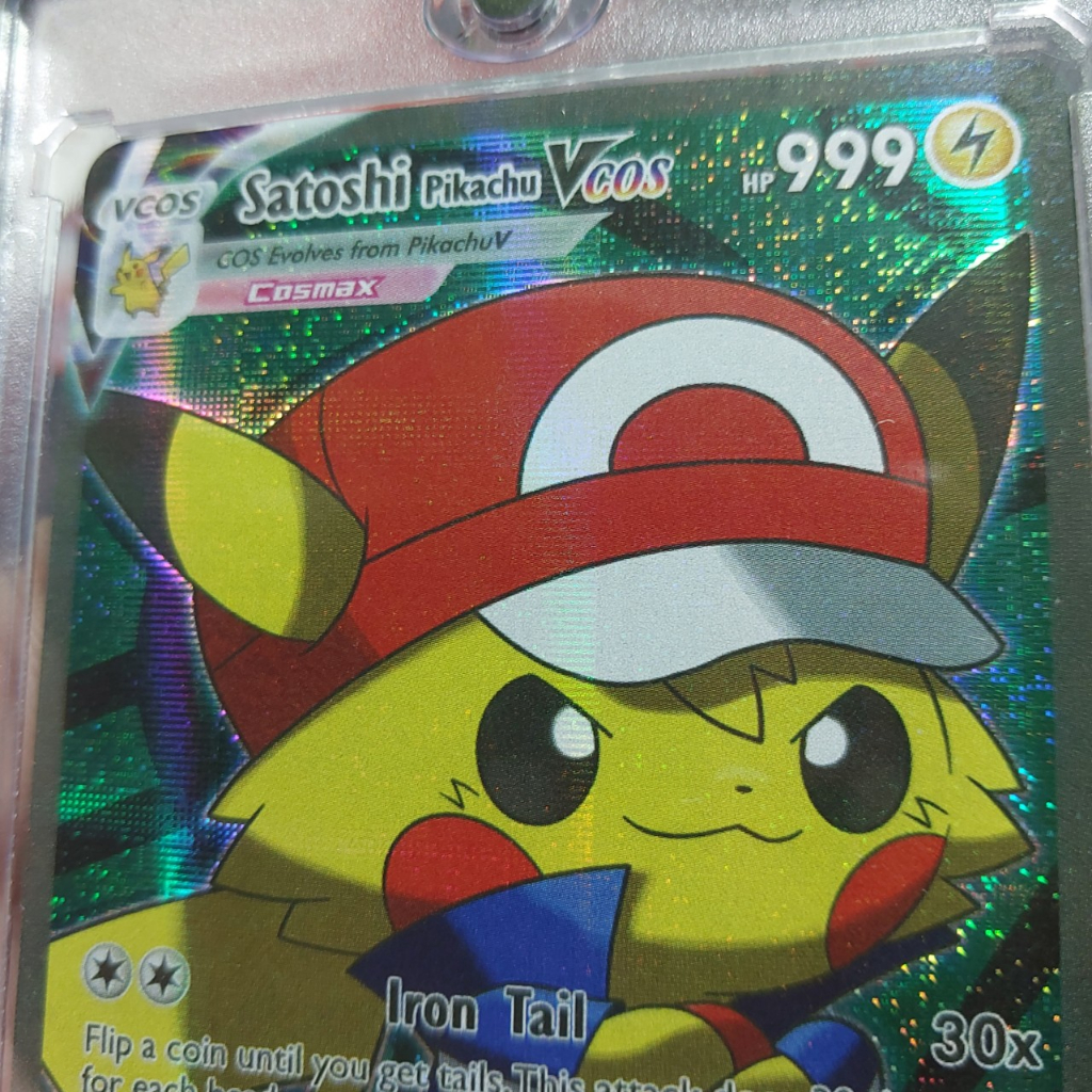 Thẻ Pikachu trang phục Satoshi Vmax trainer Pokemon 1459 d38 42
