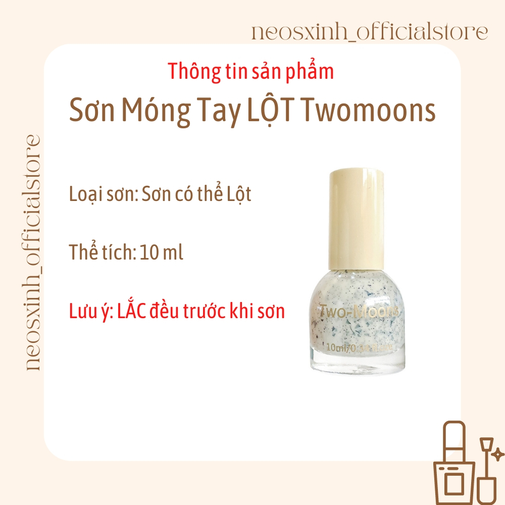 Sơn Móng Tay Twomoons Thạch Mã S 10ml Nude Pastel - Neosxinh Nails