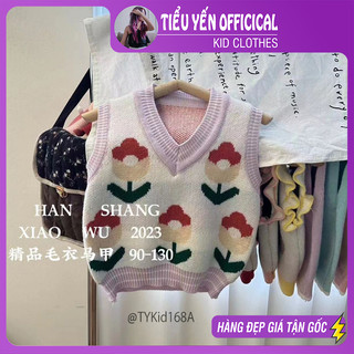 Áo len bé gái, Áo gile len thu đông bé gái 2 màu dễ thương cho bé 9-22kg  A168 | Tiểu Yến KID