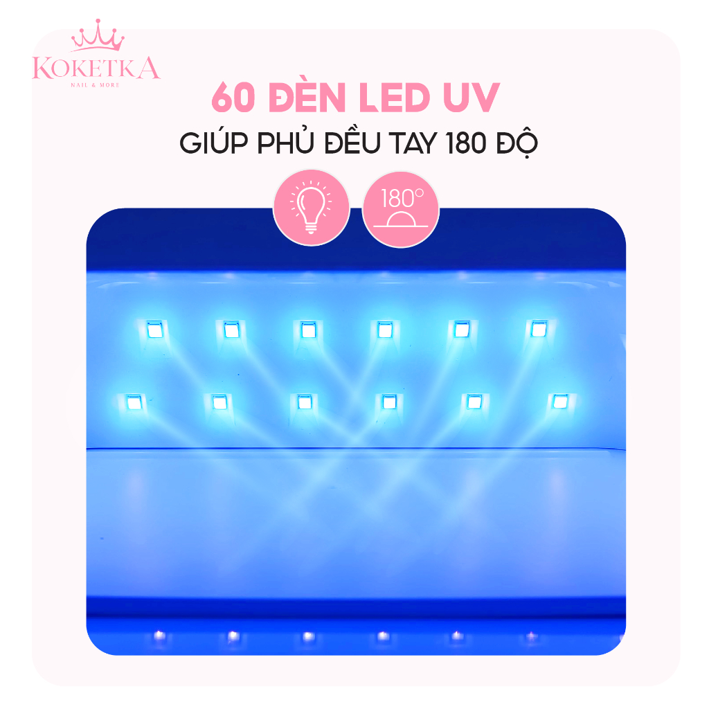 Máy Hơ Gel SUN T8 - 72W/UV gel/LED Hàng Chính Hãng Bảo Hành 6 THÁNG