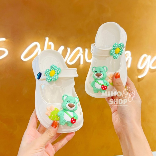 Dép Sục Crocs quai hậu cho bé gái bé trai đính kèm Full Sticker phong cách thời trang ulzzang dễ thương siêu nhẹ êm chân