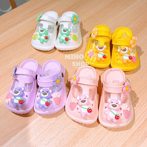 Dép Sục Crocs quai hậu cho bé gái bé trai đính kèm Full Sticker phong cách thời trang ulzzang dễ thương siêu nhẹ êm chân