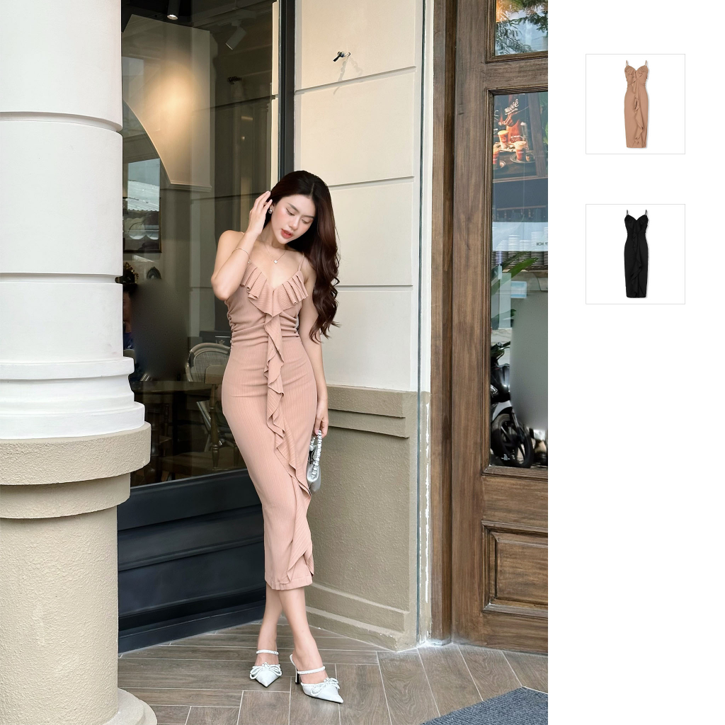 Đầm Nữ Dài Plain Style, Chất Vải Thun Gân Thoải Mái, WDD045, SOMEHOW