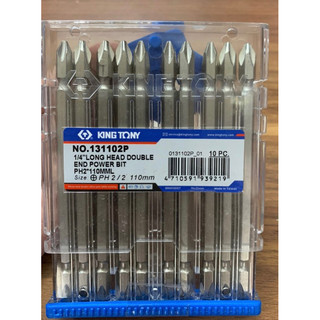 Đầu vít 2 đầu 4 cạnh Kingtony dài 110mm