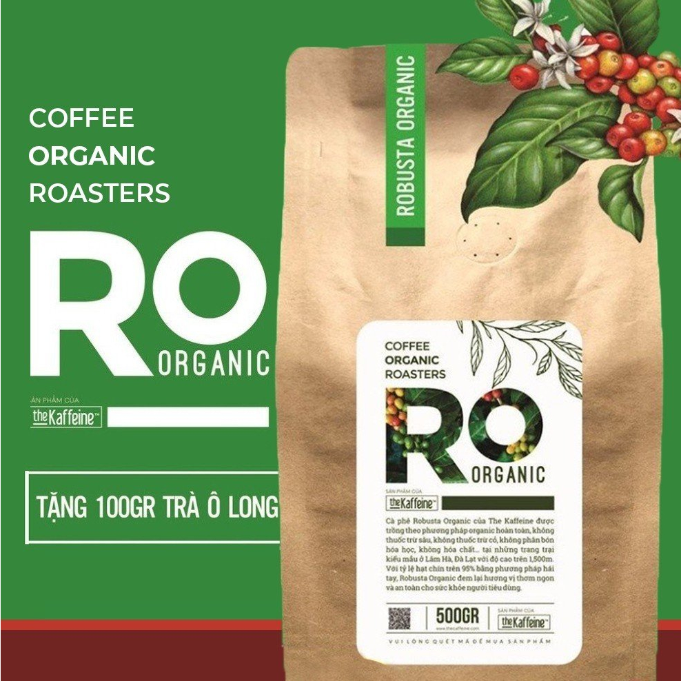 Cà phê Robusta Organic 500g The Kaffeine Coffee