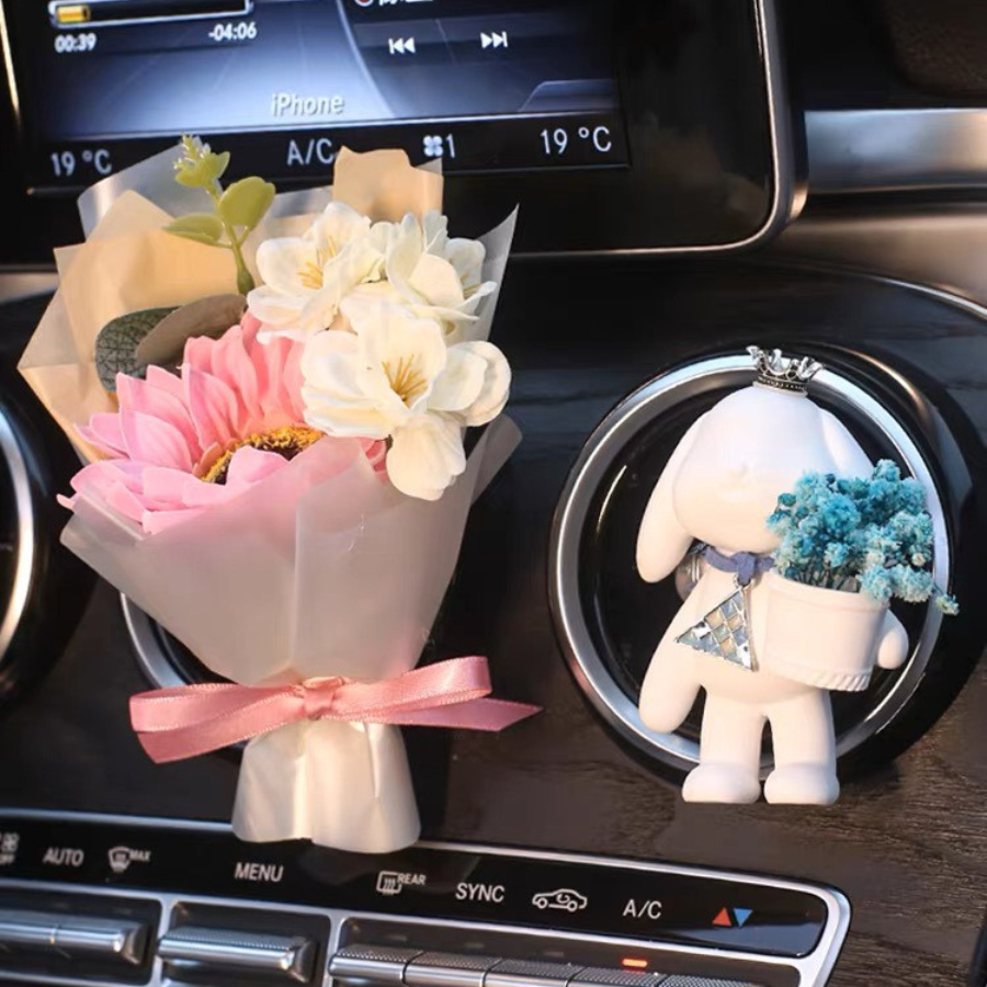 Cài Cửa Gió Sáp Thơm Hình Gấu Dễ Thương Tinh Dầu Thơm Xe - Phụ Kiện Trang Trí Cửa Gió Xe Hơi