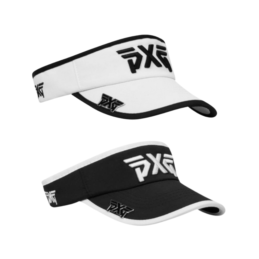 Mũ Golf Nửa Đầu Thêu Chữ Huy Hiệu Trắng Đen - Hat