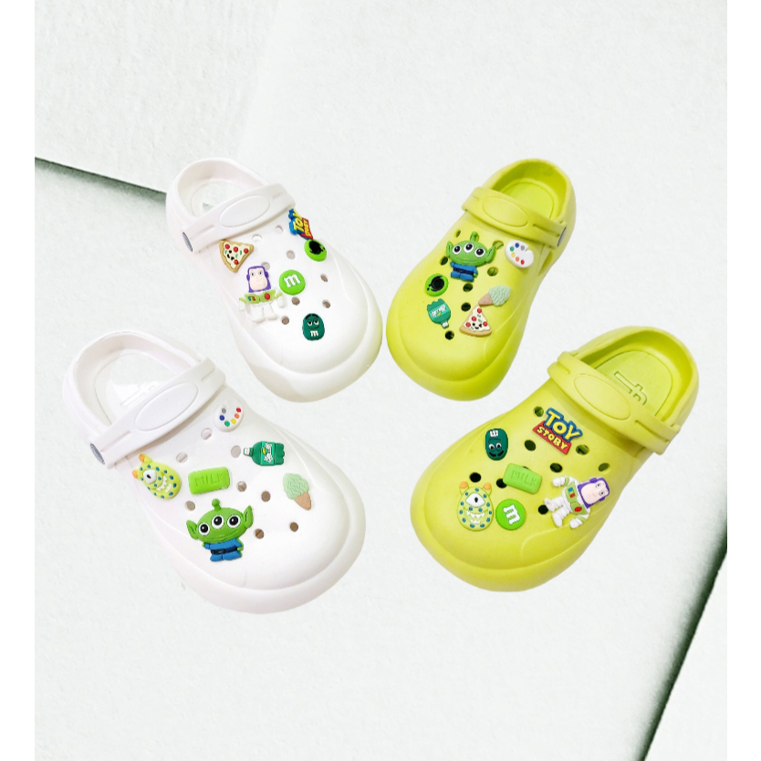 Dép Cross, dép sục nam nữ độn đê 5cm đi mưa chống trơn trượt Kèm Sticker người ngoài hành tinh SCR01