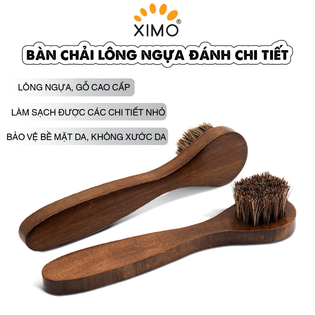 Bàn chải đánh giày làm bằng lông ngựa đánh kẽ chi tiết nhỏ XIMO (XBCDG15)