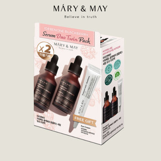Bộ Serum chống lão hóa Mary&May Idebenone Blackberry Serum (30ml x2 + kèm Kem mắt 12g)