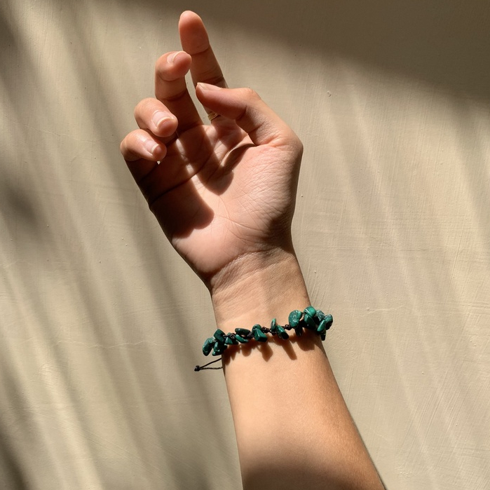 Vòng tay đan thủ công đá MALACHITE