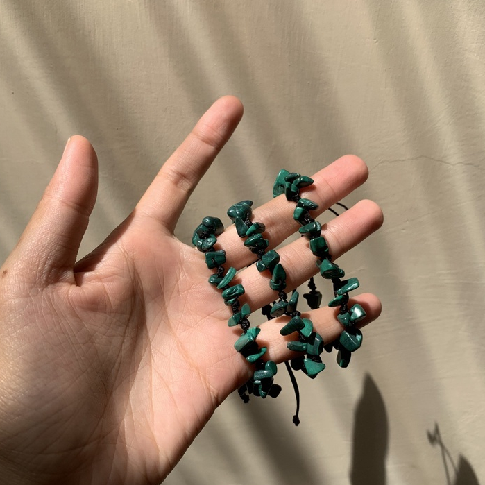 Vòng tay đan thủ công đá MALACHITE