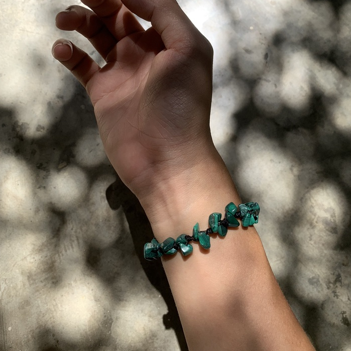 Vòng tay đan thủ công đá MALACHITE