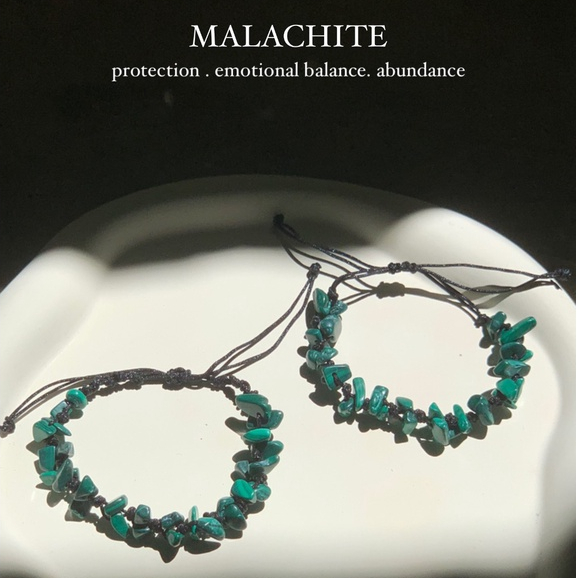 Vòng tay đan thủ công đá MALACHITE
