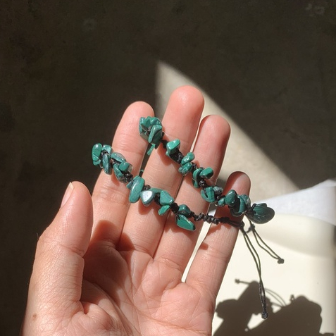 Vòng tay đan thủ công đá MALACHITE
