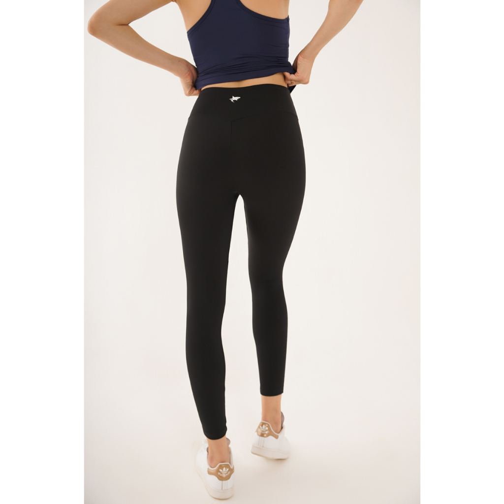 Quần legging nữ tập gym yoga cạp cao Run Navy, chất liệu recycle Ecofriend WLF83