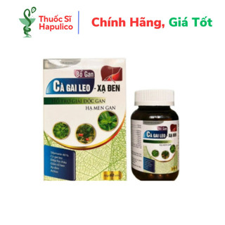 Bổ gan cà gai leo xạ đen - hỗ trợ giải độc gan, hạ men gan - hộp 60 viên