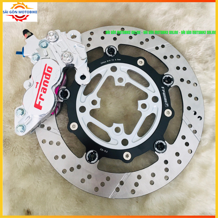 [ Combo Ex150/155 ] Heo 4Pis Frando + Đĩa Frando + Pát 4Pis CNC size đĩa 260/267mm // Tặng 2 ốc Sala