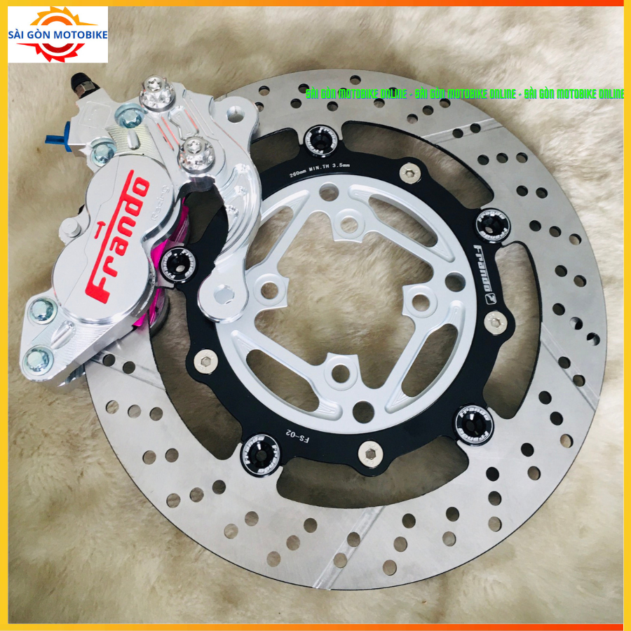 [ Combo Ex135 ] Heo 4Pis Frando + Đĩa Frando + Pát 4Pis CNC size đĩa 260/267mm // Tặng 2 ốc Salaya