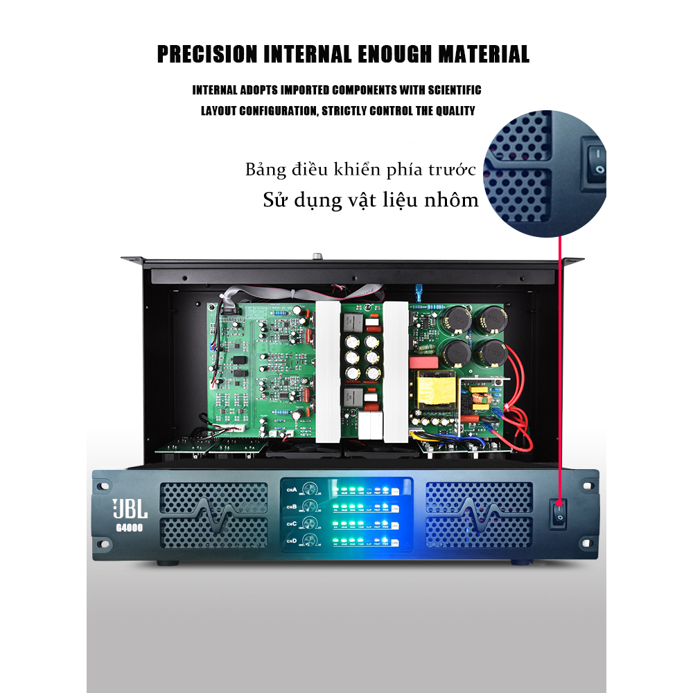 CỤC ĐẨY CÔNG SUẤT JBL G2000 G4000 công suất lớn 1500W 2 kênh 4 kênh