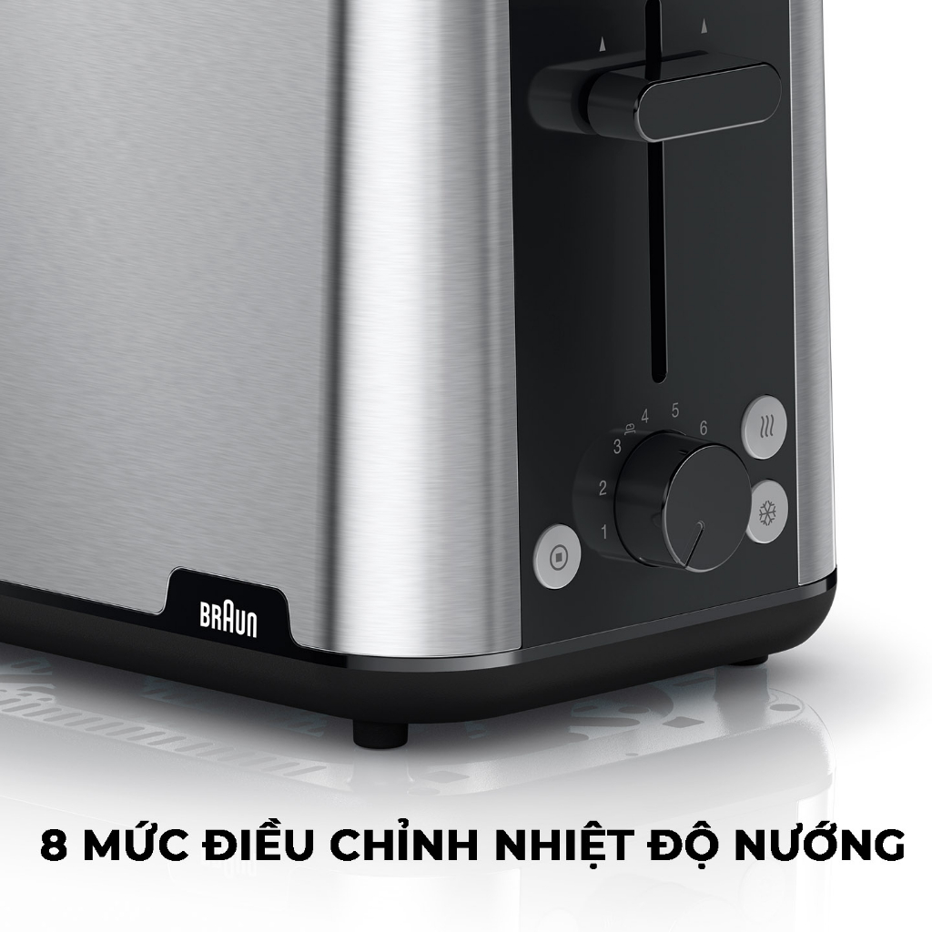 Máy nướng bánh mì Braun HT1510BK-Hàng chính hãng bảo hành 24 tháng