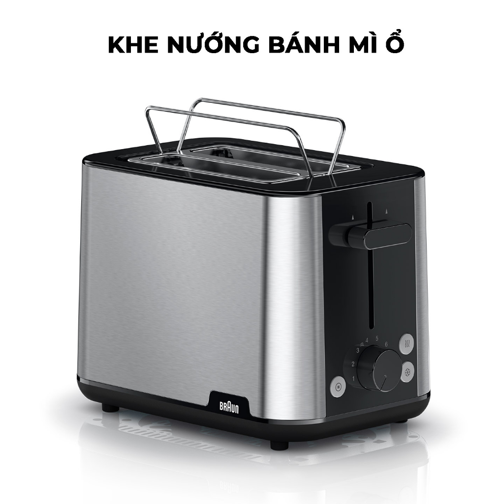 Máy nướng bánh mì Braun HT1510BK-Hàng chính hãng bảo hành 24 tháng