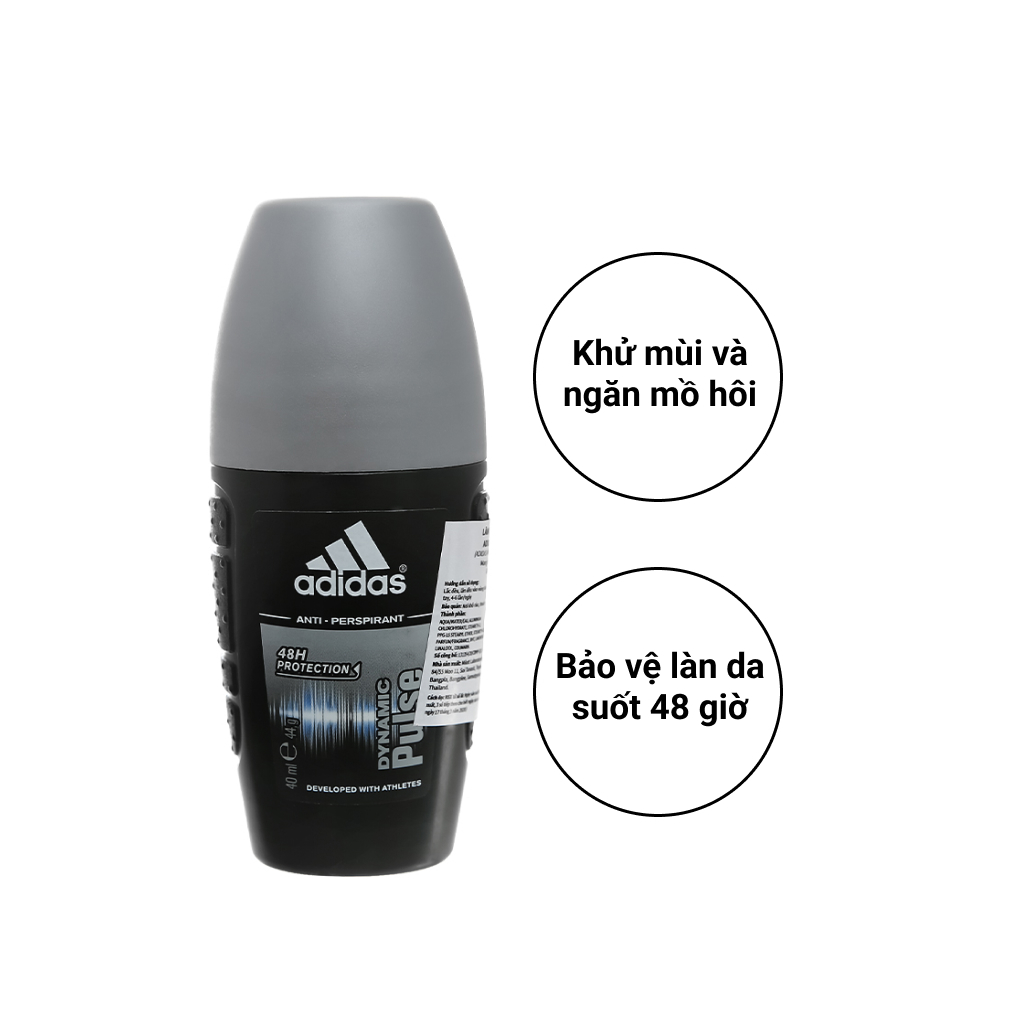 Lăn khử mùi nam Adidas ngăn mồ hôi 40ml-3 mùii