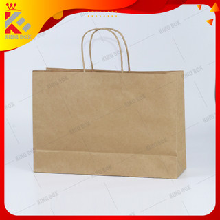 Túi giấy kraft trơn có quai loại dày 120gsm kingbox